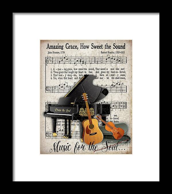 Jean Plout Framed Print featuring the painting Amazing Grace-JP3513 by Jean Plout