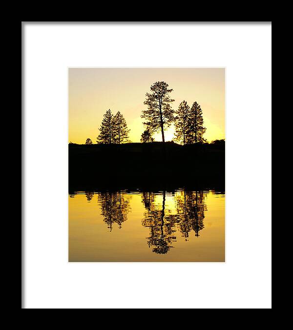 Nature Framed Print featuring the photograph Amber Sunset by Ben Upham III