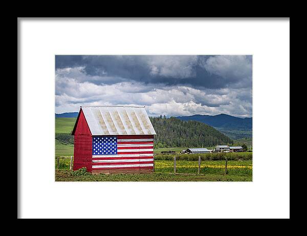 America Framed Print featuring the photograph American Landscape by Wesley Aston