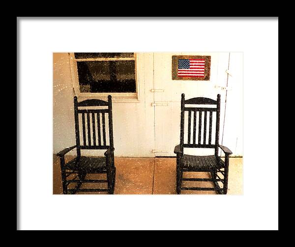Americana Framed Print featuring the photograph American Porch by Desiree Paquette