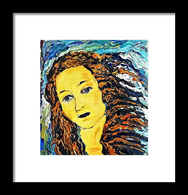 Woman Framed Print featuring the painting American Woman by Adele Fulcher
