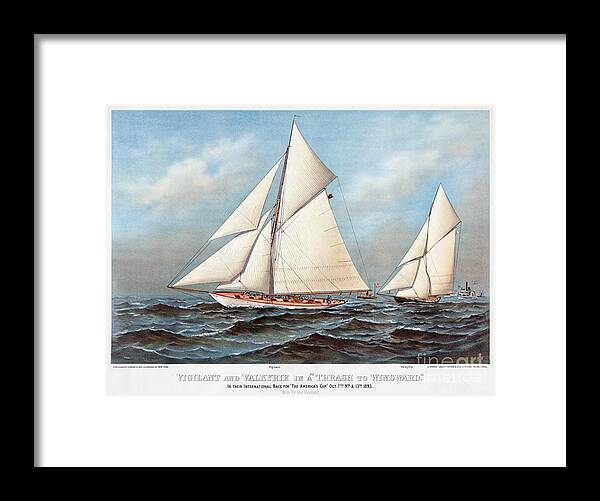 1883 Framed Print featuring the photograph Americas Cup, 1883 by Granger