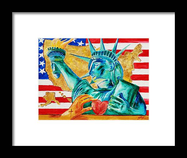 Jennifer Page Framed Print featuring the painting Americas Restoration by Jennifer Page
