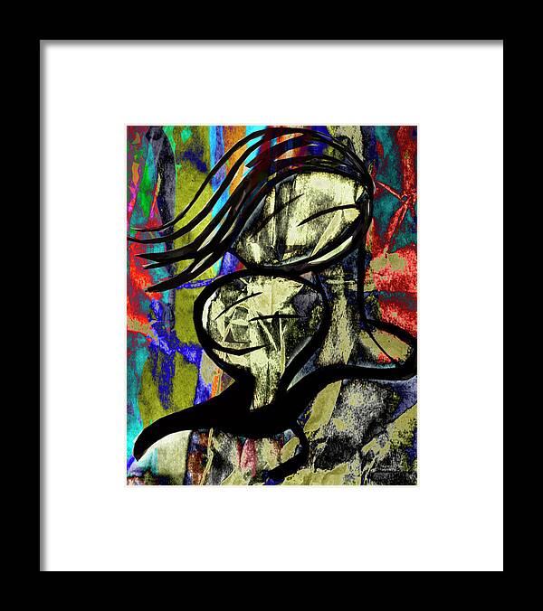 Mother And Child Framed Print featuring the mixed media Amore by Bellanda