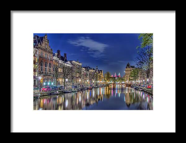 Amsterdam Framed Print featuring the photograph Amsterdam Reflections by Nadia Sanowar