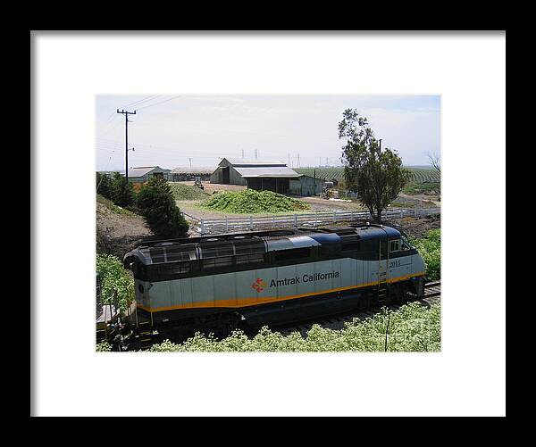 Amtrak Framed Print featuring the photograph Amtrak California 2015 by James B Toy