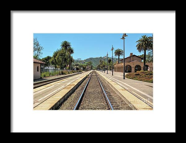 Amtrak Station Framed Print featuring the photograph Amtrak Station, Santa Barbara, California by Joe Lach