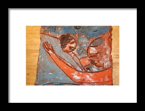 Jesus Framed Print featuring the ceramic art Amuweese - Ile by Gloria Ssali