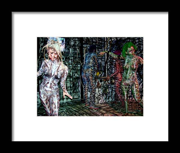 Paintings Framed Print featuring the painting Amy Robot by Leigh Odom
