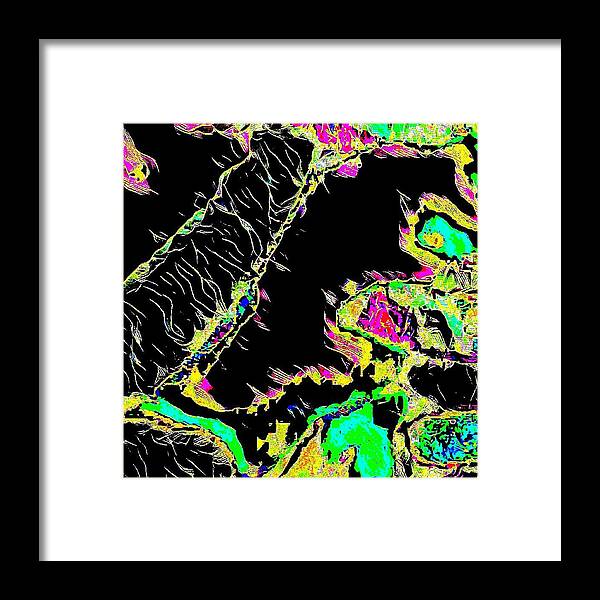 An Abstract Movement 6 Framed Print featuring the drawing An Abstract Movement 6 by Brenae Cochran