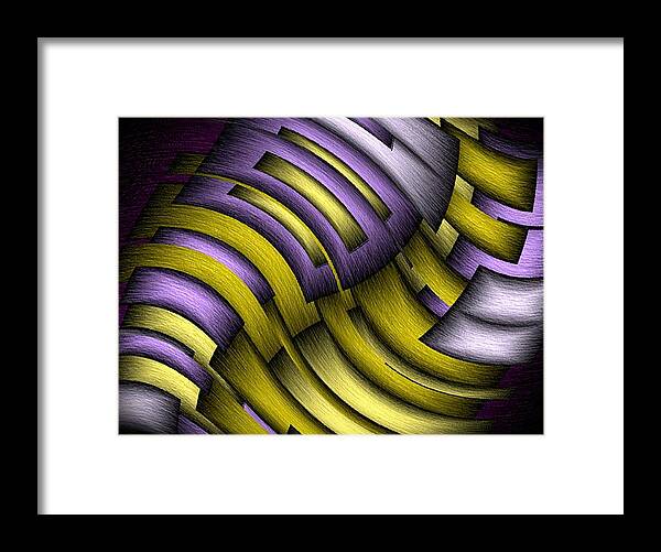Abstract Framed Print featuring the digital art An Abstract Slope by Terry Mulligan