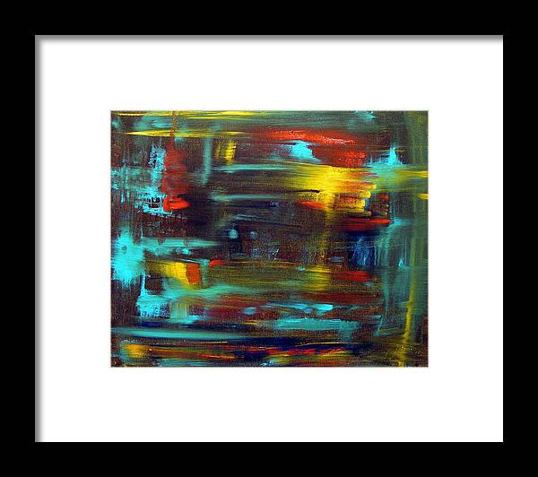 Original Framed Print featuring the painting An Abstract Thought by Jack Diamond