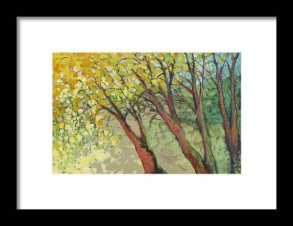 Tree Framed Print featuring the painting An Afternoon at the Park by Jennifer Lommers