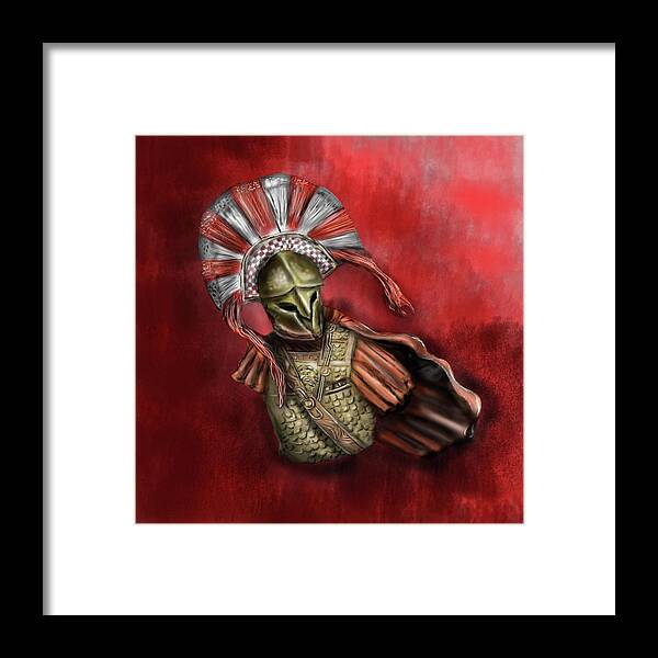 Armor Study Framed Print featuring the painting An Army of One by Rob Hartman