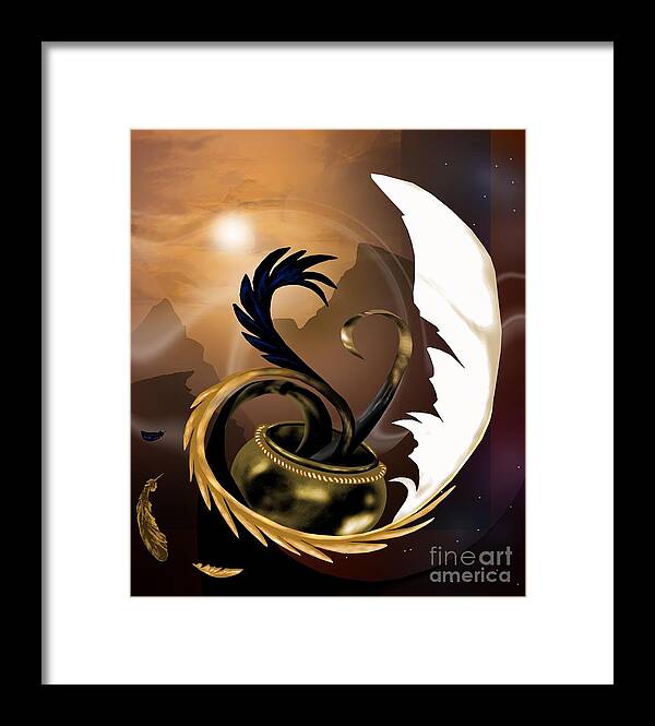 Quill Framed Print featuring the digital art An Artist's Calling by Alice Chen