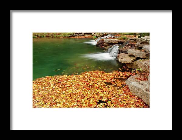 America Framed Print featuring the photograph An Autumn Stream by Gregory Ballos