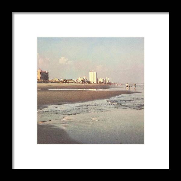 Photograph Framed Print featuring the photograph An Evening Walking the Grand Strand by Melissa D Johnston