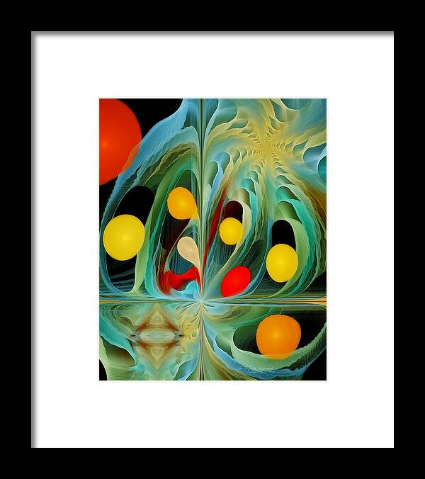 Fractal Framed Print featuring the digital art An Infinite Potential by Gayle Odsather