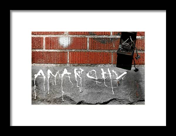 Anarchy Framed Print featuring the photograph Anarchy by Kreddible Trout