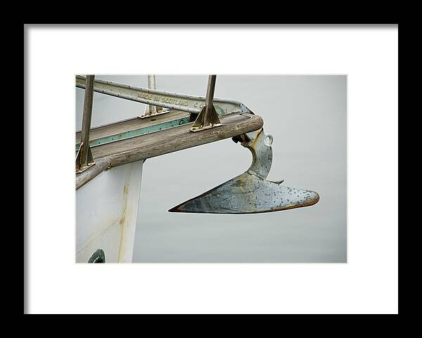 Anchor Framed Print featuring the photograph Sailboat Anchor by Charles Harden