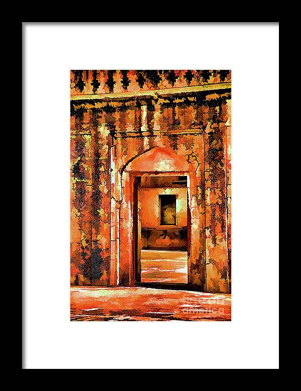 India Old Architecture Framed Print featuring the photograph Anciet Arched Door by Rick Bragan
