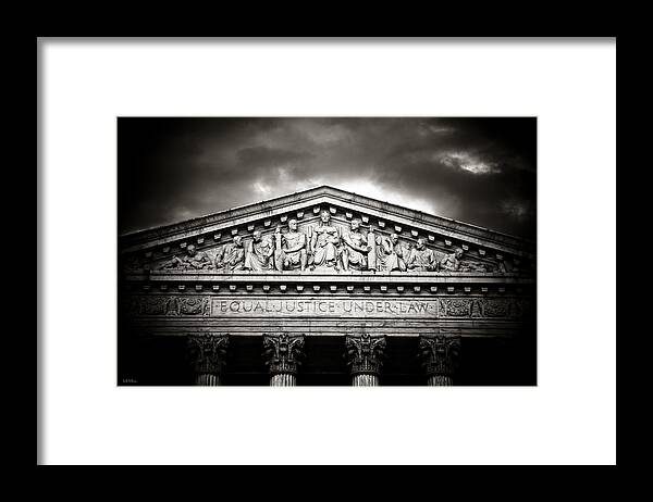 Supreme Court Framed Print featuring the photograph And Justice for All by Jeff Adkins