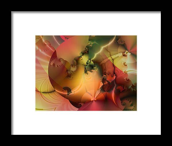 Fractal Framed Print featuring the digital art And the Floodgates of Heaven Were Opened by Richard Ortolano