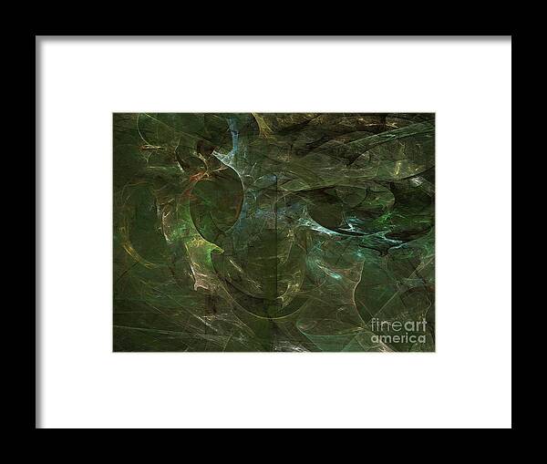 Abstract Framed Print featuring the digital art Andee Design Abstract 75 2017 #1 by Andee Design