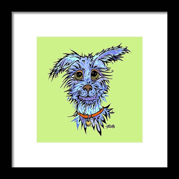 Dog Framed Print featuring the digital art Andre by Tanielle Childers
