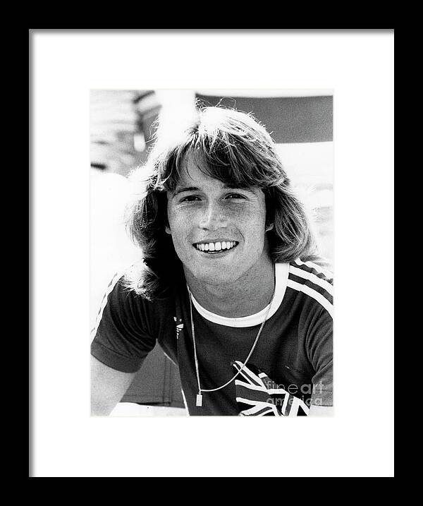 Andy Gibb Framed Print featuring the photograph Andy Gibb 1977 by Chris Walter