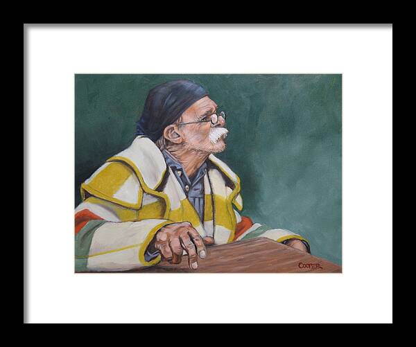 Oil Painting Framed Print featuring the painting Andy by Todd Cooper