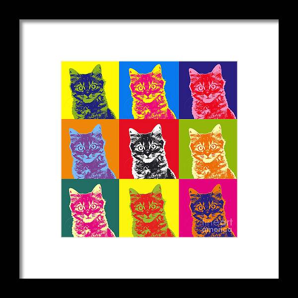 Warhol Framed Print featuring the photograph Andy Warhol Cat by Warren Photographic