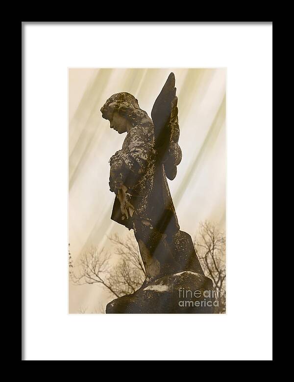 Christian Angel Art Framed Print featuring the photograph Angel Art - Virtue 2-908 by Ella Kaye Dickey