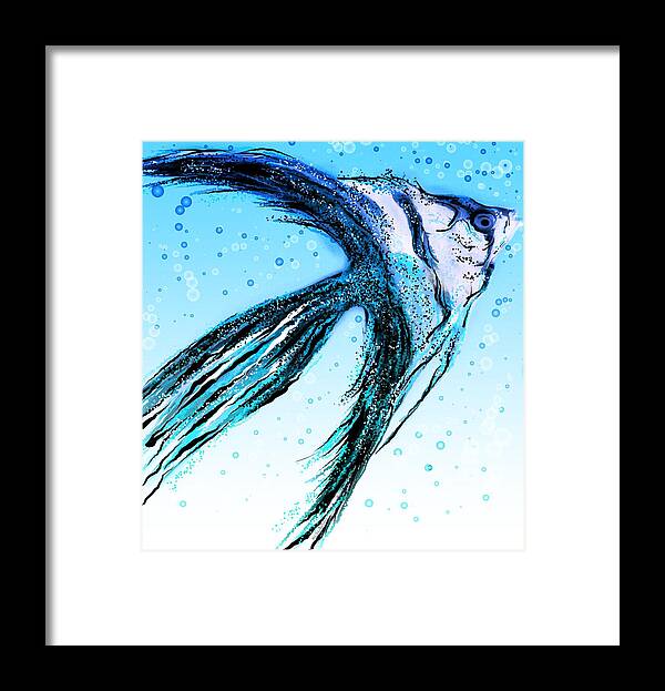 Angel Fish Framed Print featuring the painting Angel Fish Art by Barbara Chichester