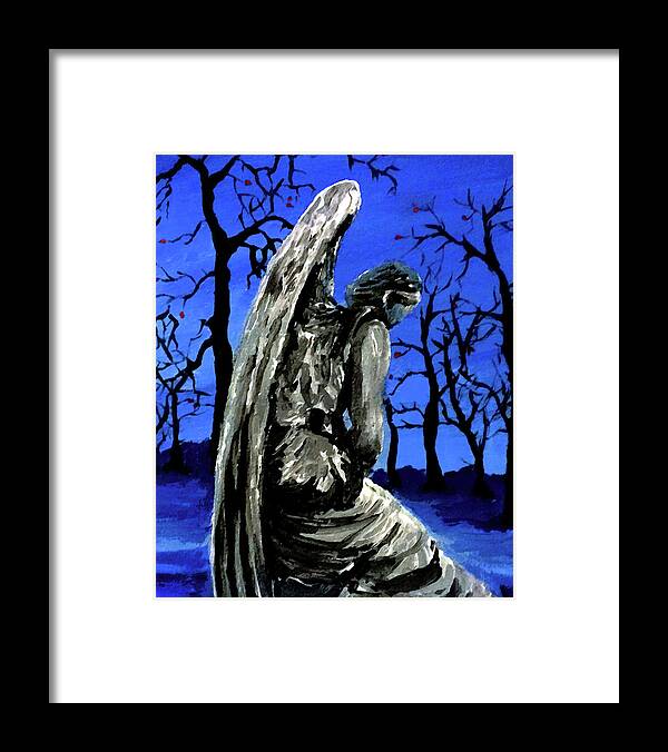 Angel Framed Print featuring the painting Winter Angel by Frank Botello