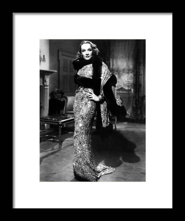1930s Movies Framed Print featuring the photograph Angel, Marlene Dietrich, Costume Still by Everett