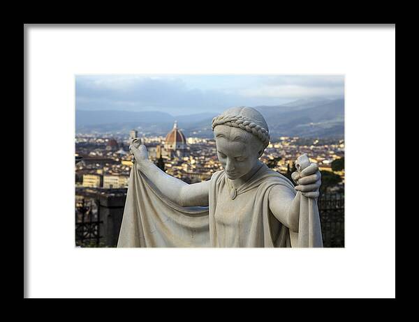 Cemetery Framed Print featuring the photograph Angel of Firenze by Sonny Marcyan