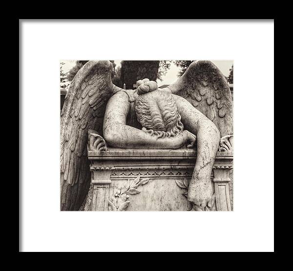 Angel Of Grief Framed Print featuring the photograph Angel of Grief by Gia Marie Houck