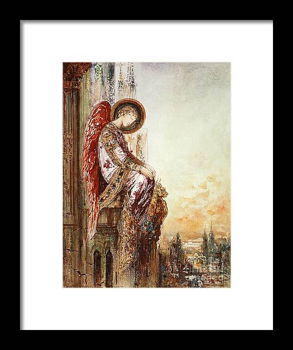 Angelic Framed Print featuring the painting Angel Traveller by Gustave Moreau