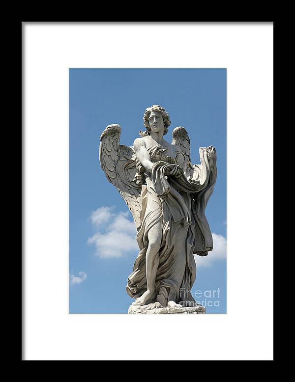 Ponte Framed Print featuring the photograph Angel with the garment and dice II by Fabrizio Ruggeri