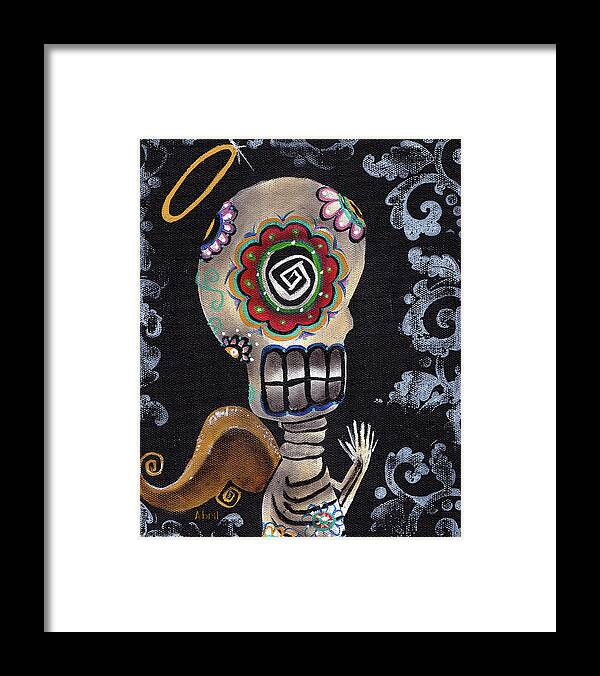 Angel Framed Print featuring the painting Angelito by Abril Andrade