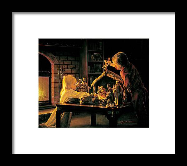 Christmas Framed Print featuring the painting Angels of Christmas by Greg Olsen