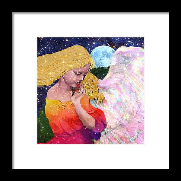 Angels Framed Print featuring the digital art Angels Protect The Innocents by Michele Avanti