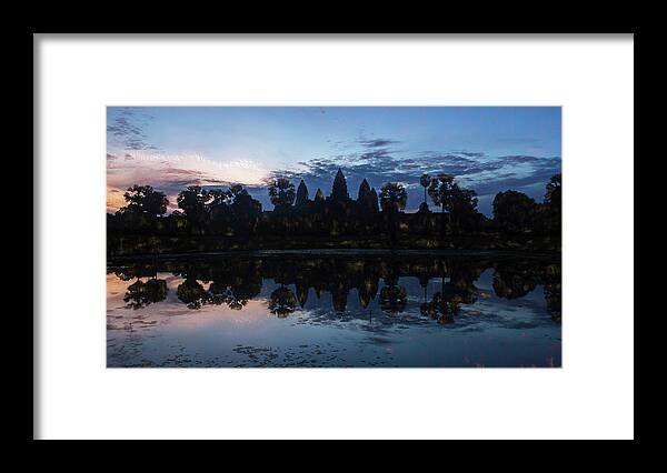 Angkor Framed Print featuring the photograph Angkor Sunrise Impression by Stephen Stookey