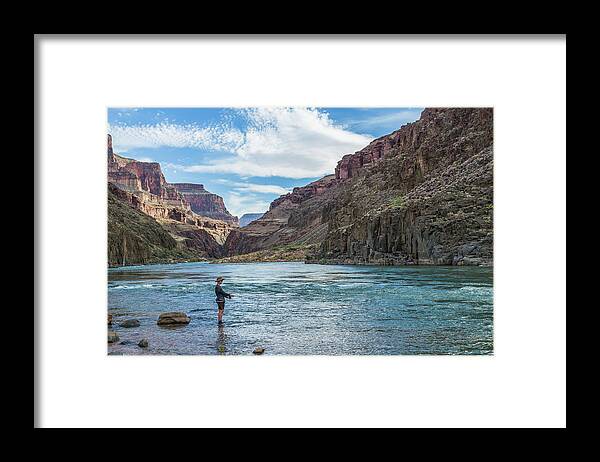 U.s. West Framed Print featuring the photograph Angling on the Colorado by Alan Toepfer