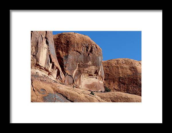 Red Rock Framed Print featuring the photograph Angry Rock - 2 by Christy Pooschke