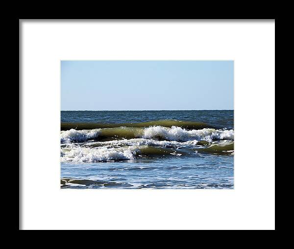 White Framed Print featuring the photograph Angry Sea by Cathy Harper