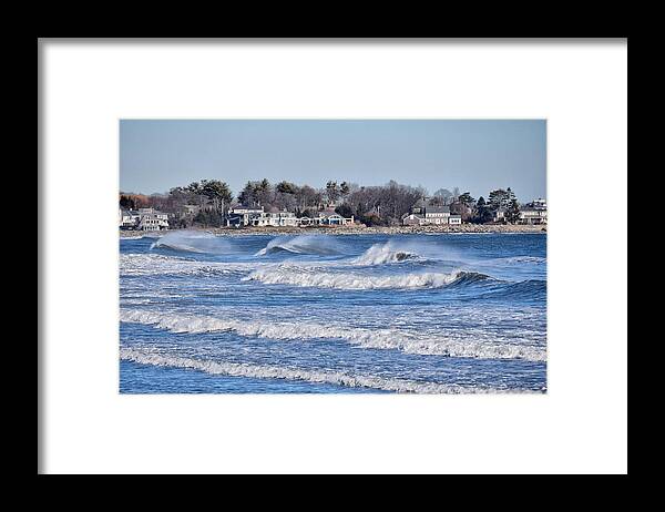 New Hampshire Framed Print featuring the photograph Angry Sea by Tricia Marchlik
