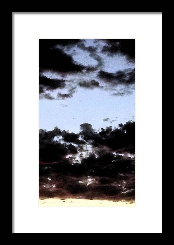 Sky Framed Print featuring the digital art Angry Sunset by Eric Forster