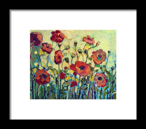 Poppy Framed Print featuring the painting Anitas Poppies by Jennifer Lommers